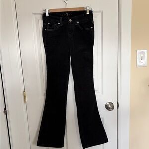 7 For All Mankind Black Corduroy Boot Cut Jeans